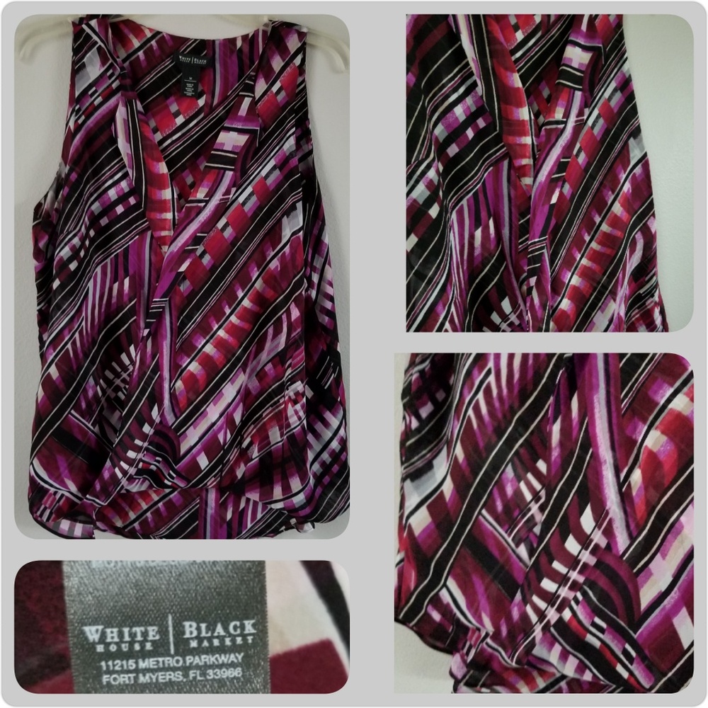WHBM Surplice hi low Top EUC